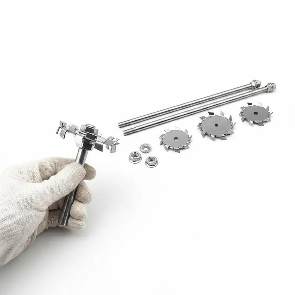 1pcs Lab Stainless Steel DIA7cm 10cm 15cm 18cm Stirrer Paddle, Dispersion Disk Plate Impeller Propeller Stirring Blade