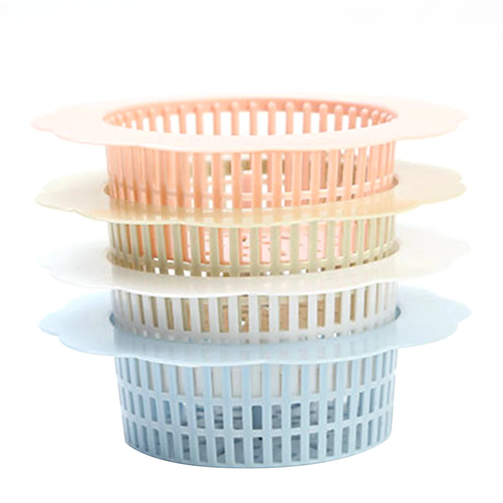 

Пластиковый сетчатый фильтр для раковины в форме цветка, круглый фильтр для корзины для кухни, ванной комнаты, универсальный полипропиленовый пластиковый сливной фильтр с микроотверстием