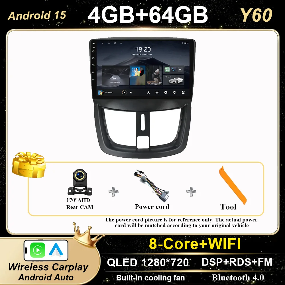 Auto Android GPS Navigatie Voor Peugeot 207 CC 207CC 2006 2007 2008 2009-2015 Auto Radio Stereo Multimidia Speler 4G Carplay 2DIN