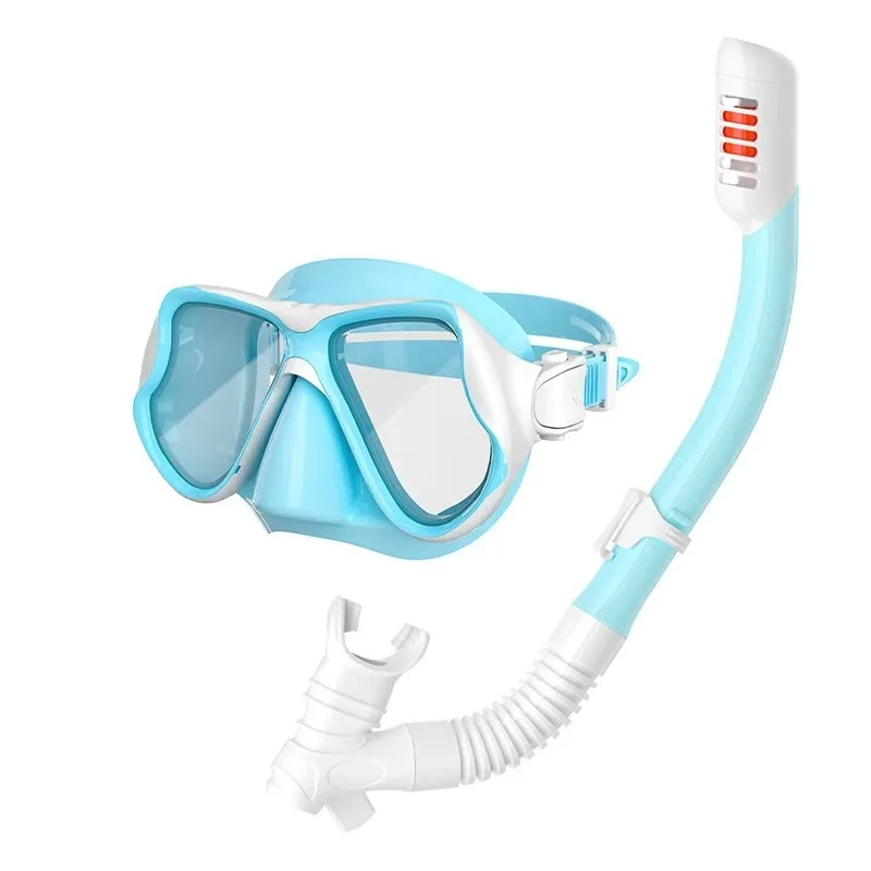 Children's all-dry snorkel set, waterproof silicone mask for diving and snorkeling, with goggles and snorkel