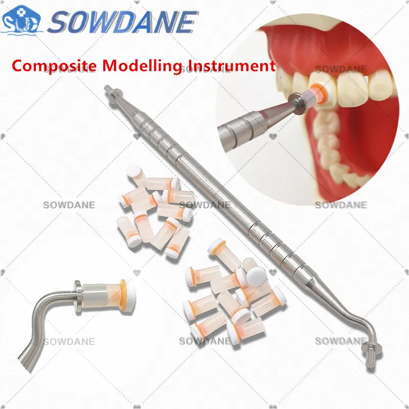 Dental Contact Shape Former with Caps Composite Modelling Instrument Filling Filler Dental Resin Composite Trimmer Spatula