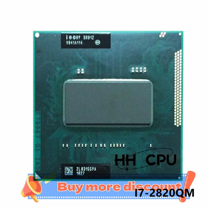 Core i7 2820QM SR012 2.3GHz Quad-Core Eight-Thread Laptop notebook CPU Processor Socket G2 / rPGA988B