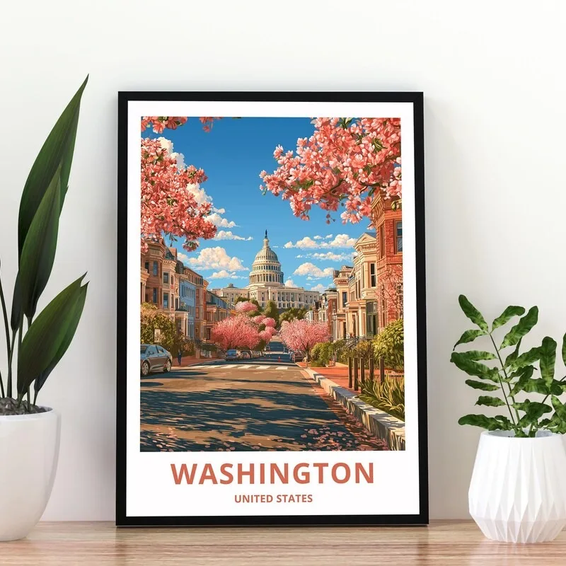 Vintage World Travel Destination Wall Art Print Multi‑Country City National Park Scenery Poster Canvas Painting Home Wall Decor