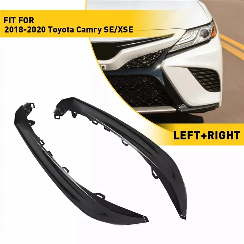 ABRU-Front Bumper Lower Trim Strip Grille Molding Cover For Toyota Camry SE/XSE EAH 2018-2020