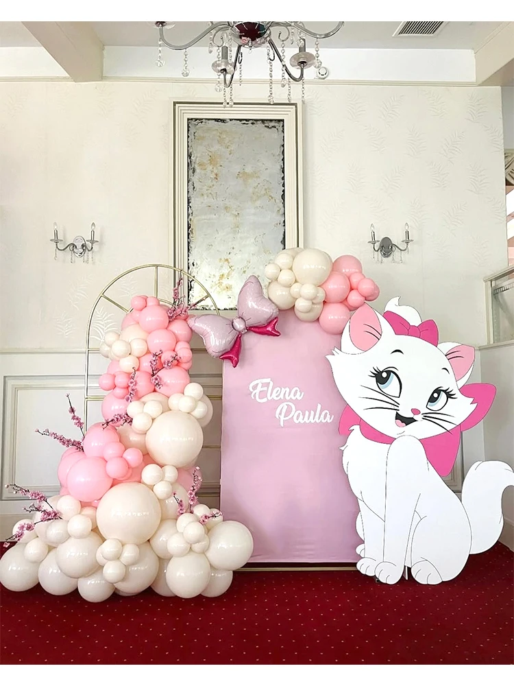 Rosa Marie-Katzen-Themen-Ballons Girlanden-Bogen-Set Kindergeburtstag Baby-Shower Dekoration Party-Spielzeug Geschenk-Zubehör – Detail 2