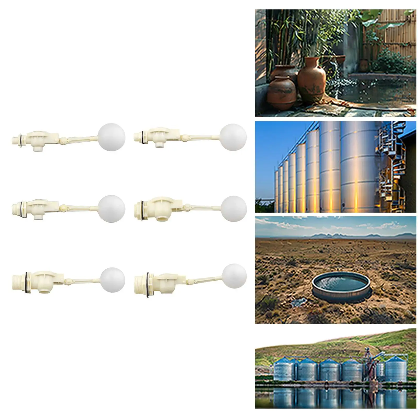 Float Valve Easy to Install Automatic Fill for Water Tanks Water Trough Pond