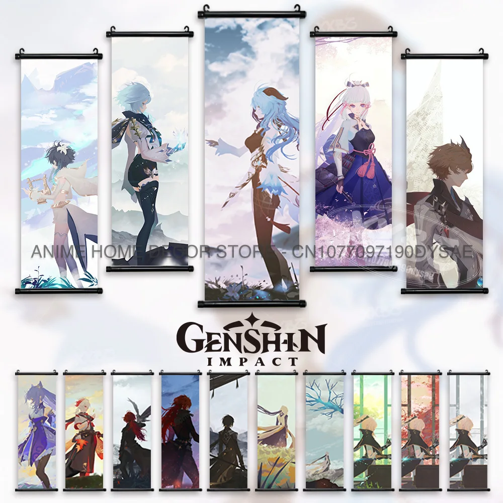 

Genshin Impact Posters Aether Decorative Paintings Albedo Scrolls Pictures Diluc Home Decor Diona Home Decor Jean Wall Artwork