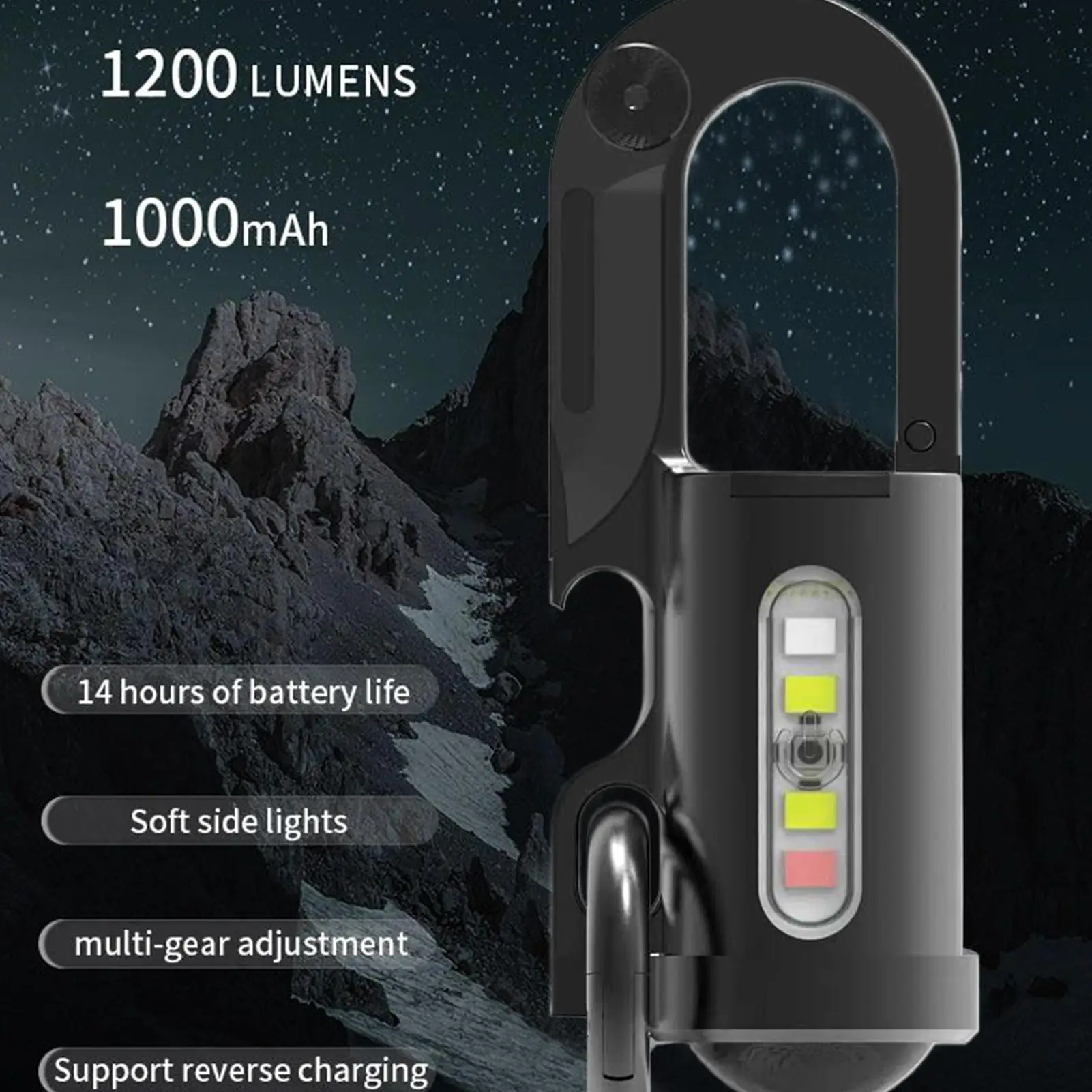 Camping Small Keychain Flashlight Tiny Keyring Torch With Opener And Cutter Function Mini Key Ring Torch For Night Walking