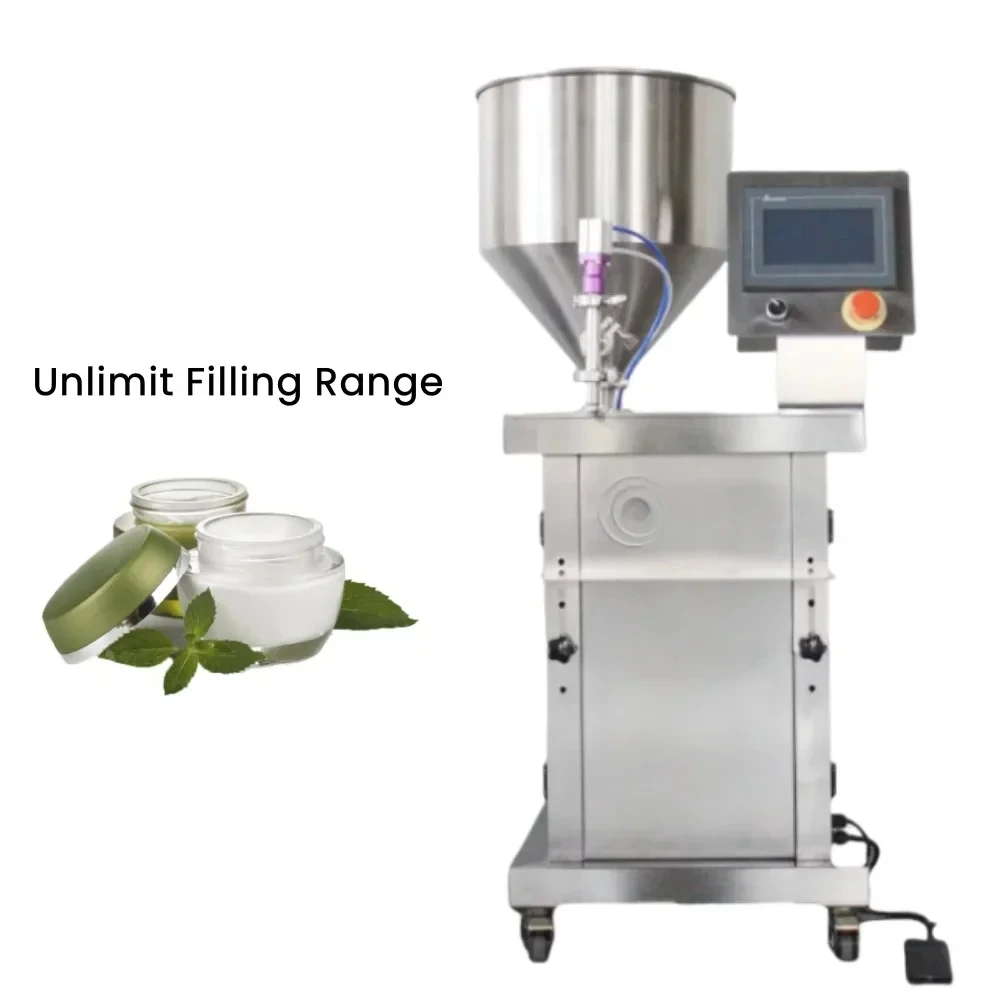 Semi-automatic Very Viscous Cream Paste Filler Liquid Material Packaging Equipment Gel Ointment Filling Machine for Cosmetics