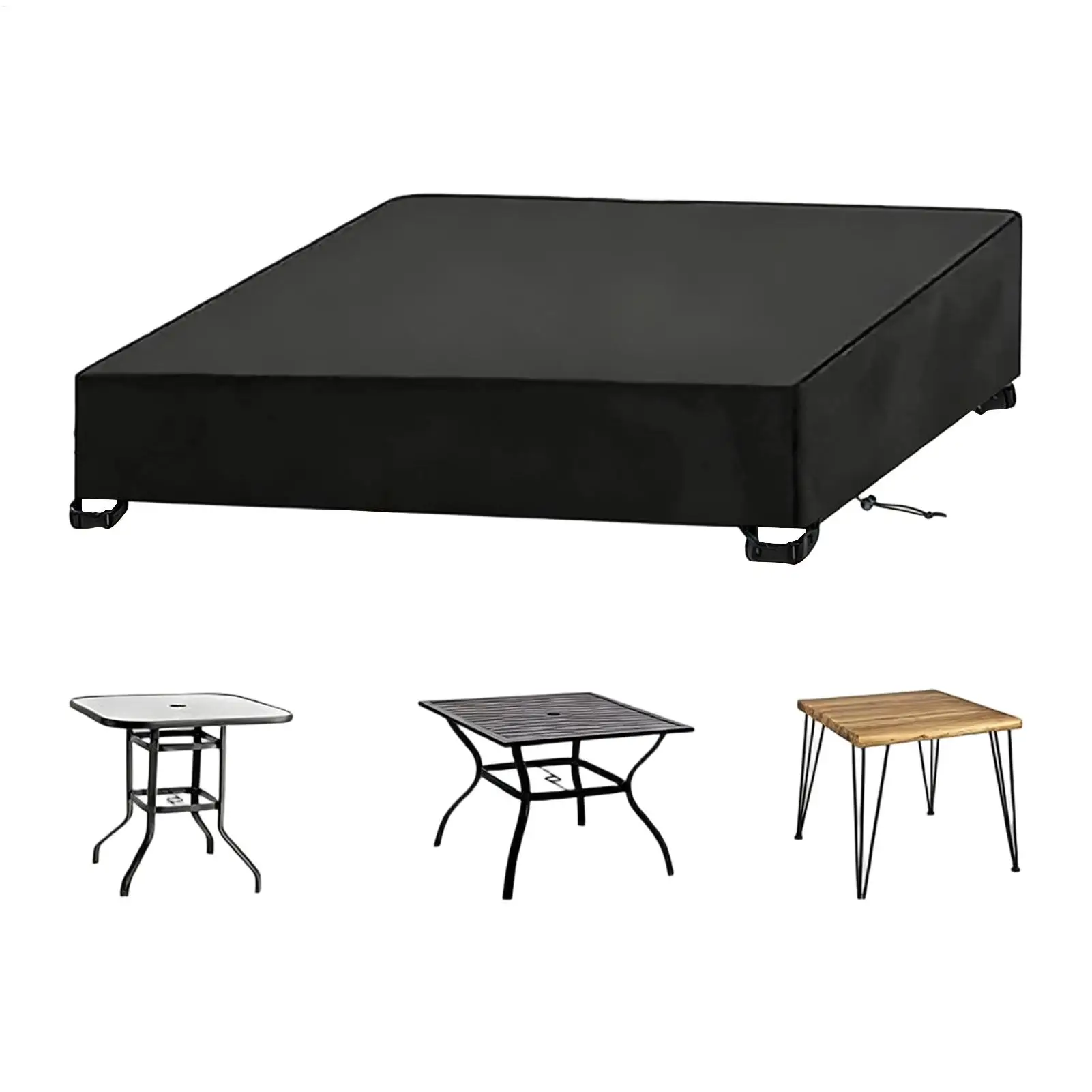 

Patio Table Cover 420D Oxford Cloth Wrap With Windproof Buckle Patio Table Covers For Outdoor Furniture For Backyard Pavilion