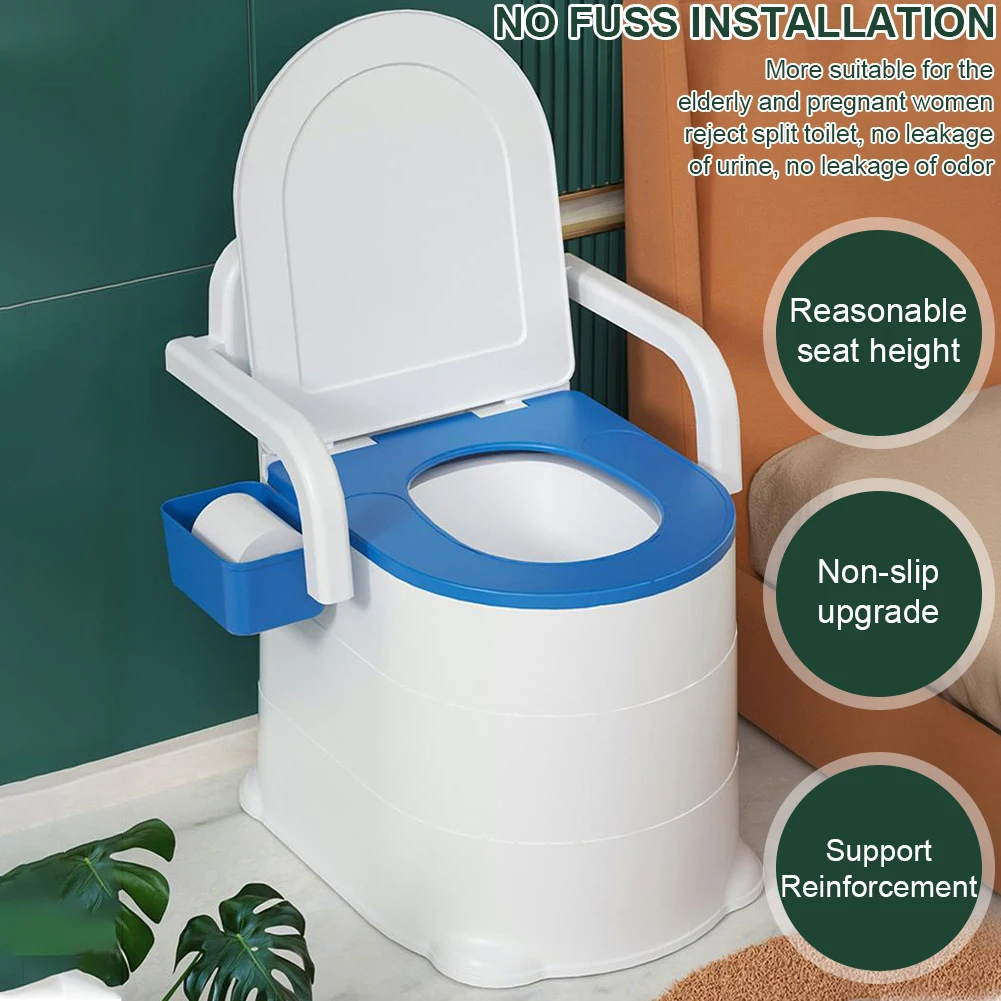 

Bedside Commode Toilet Maternity Toilet Foldable Bedside Commode Fall Odor Proof Portable Toilet Bedside Commode Chair for Adult