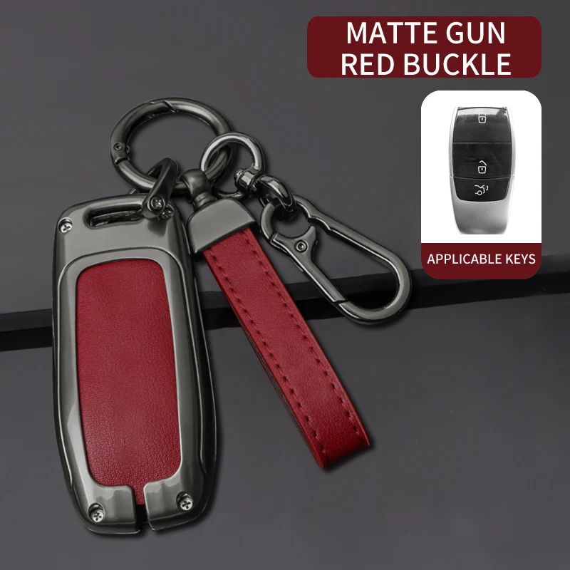 

Leather Car Key Case Cover Shell for Mercedes Benz A C E S G Class GLC CLE CLA W177 W205 W213 W222 X167 AMG Keychain Accessories