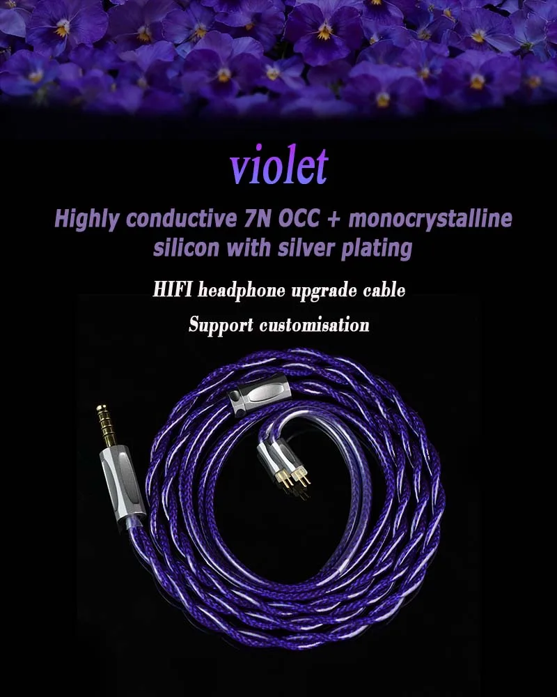 TRKAPLST-50 7N OCC versilbertes Kopfhörerkabel 2,5 3,5 4,4 mm symmetrisches Upgrade-Kabel für IE900 0,78 mm versenktes 2-poliges MMCX HIFIMAN – Detail 7