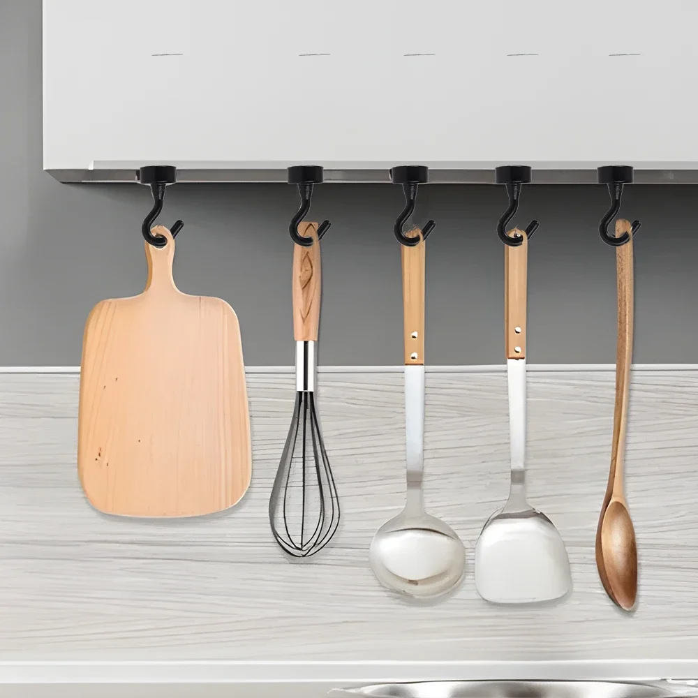 20/1 Stuks Sterke Magnetische Haken Punch-Vrije Muur Magneet Haak Voor Toetsen Jas Opknoping Hanger Keuken Koelkast Badkamer Kantoor Organizer