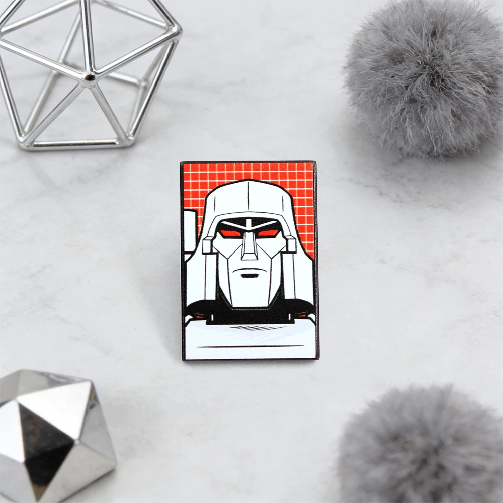 Classic Cartoon Anime Character Brooch Megatron Avatar Metal Badge Cartoon Peripheral Enamel Pin Fans Backpack Decoration Gift