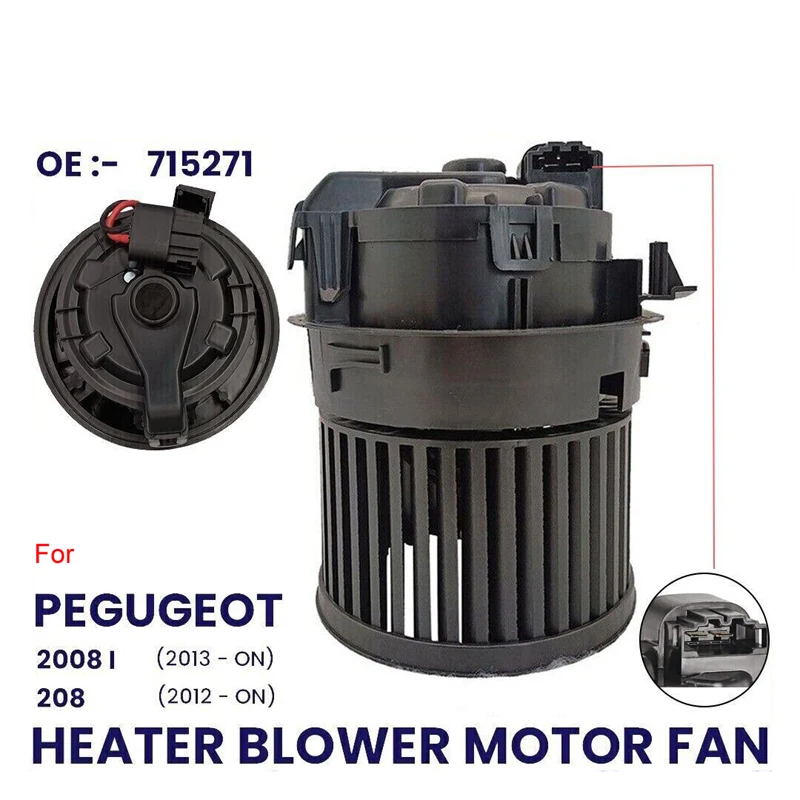 HEATER BLOWER MOTOR FAN FOR PEUGEOT 208 2008 MK1 CITROEN C3 MK3 12+ 1608182080