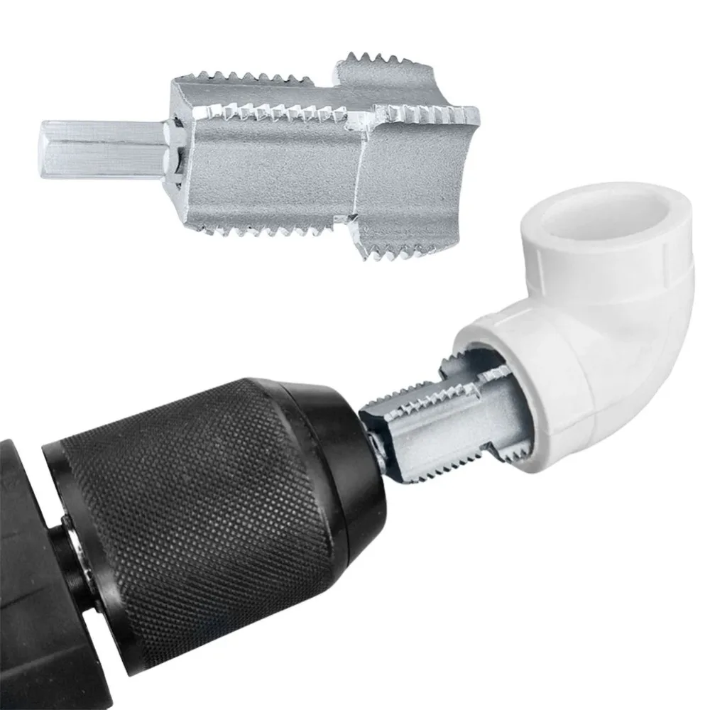 

4/6 Points PVC Pipe Threader Kit Various Die Sizes Internal Thread Thread Tap Universal PPR Water Pipe Opener Tap