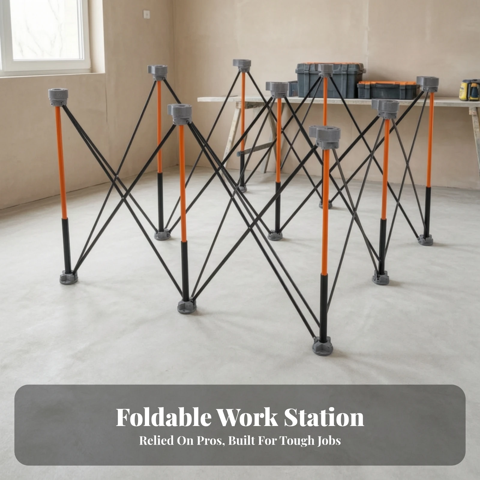 Expandable Workbench with Telescoping Legs Easy to Store Work Support Frame with Fixing Clips Woodworking Table Long-Lasting