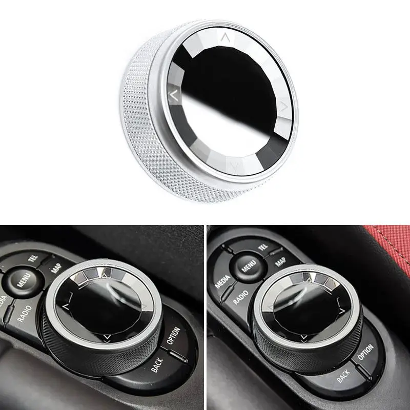 

Черные/серебристые накладки на 7 кнопок мультимедийной панели из ABS-пластика, 2 шт., для BMW Mini Cooper F54 F55 F56 F57 F60 Countryman