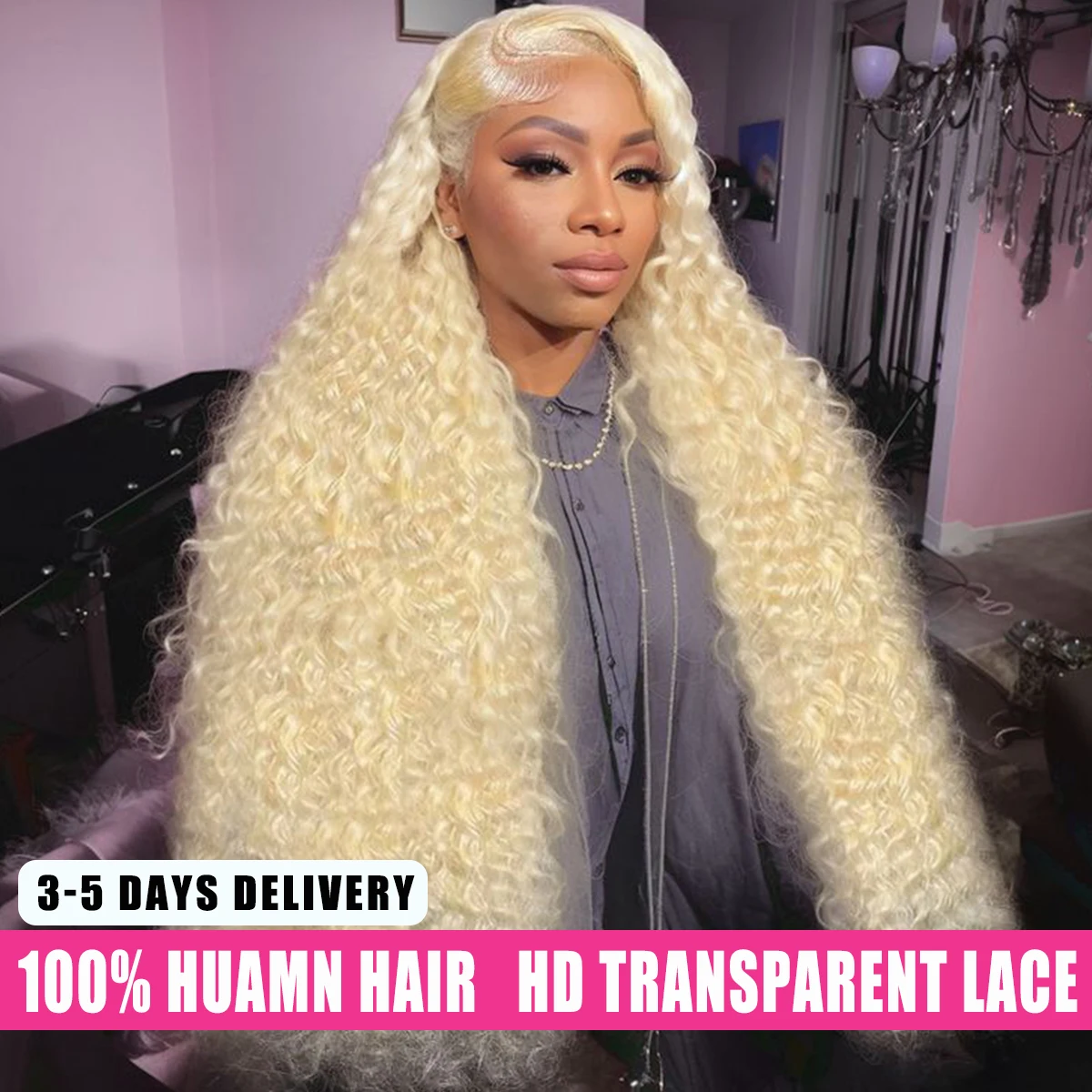 

38 40 Inch 613 Honey Blonde Color Wigs 13x4 Hd Lace Frontal Human Hair Curly Wig Deep Water Wave Transparent Lace Brazilian Hair