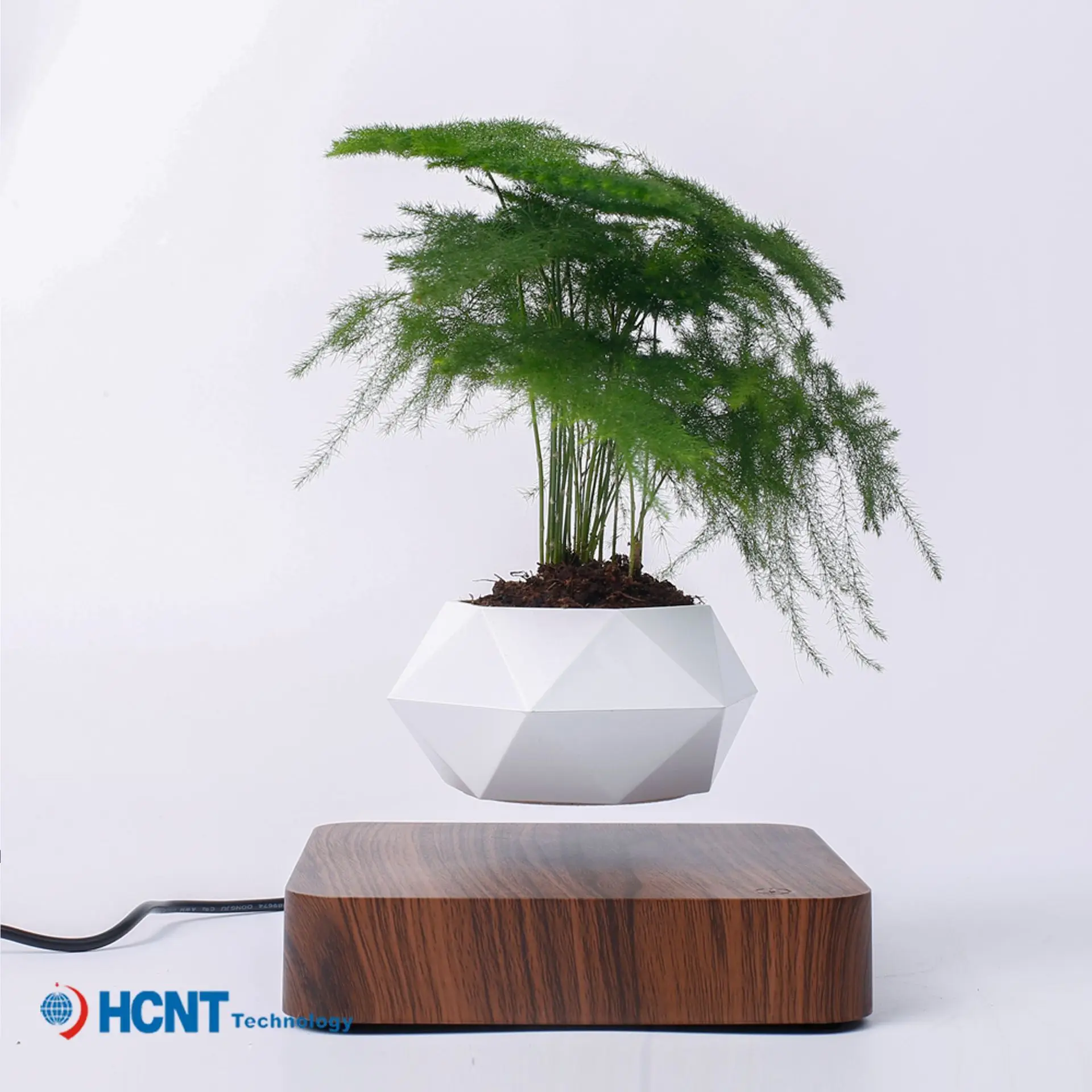 Magnetic Levitation Air Bonsai Pot Rotation Pot Planters Magnetic Suspension Floating Pot Home Decoration Without Plant