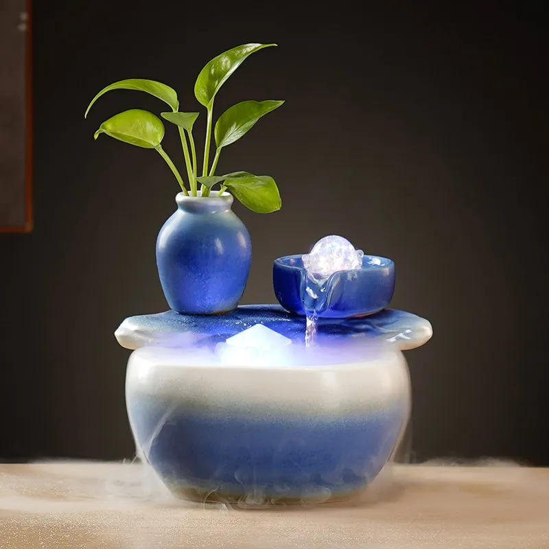 

Creative small flowing water ornaments for home decoration, suitable for living rooms, offices, and as humidifiers. minimalist