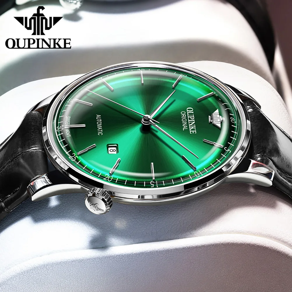 OUPINKE 3269 Ultra Thin 7.3mm Mechanical Watches High Quality Luxury Swiss Automatic Movement Man Watch Minimalist Men's Watches