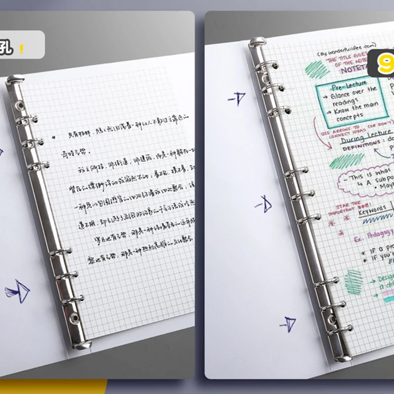 60 Sheets A5/B5 Loose Leaf Refill Paper 6/9 Holes Detachable Notebook Inner Page Horizontal  Planner Insert Refill Paper