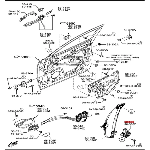 Imagen 2 del producto D651-58-58X D651-59-58X Motor de elevación de ventana eléctrica para Mazda 2 3 2008-2012 para Mazda 6 2007-2016 CX5 Motor de ascensor de vidrio eléctrico