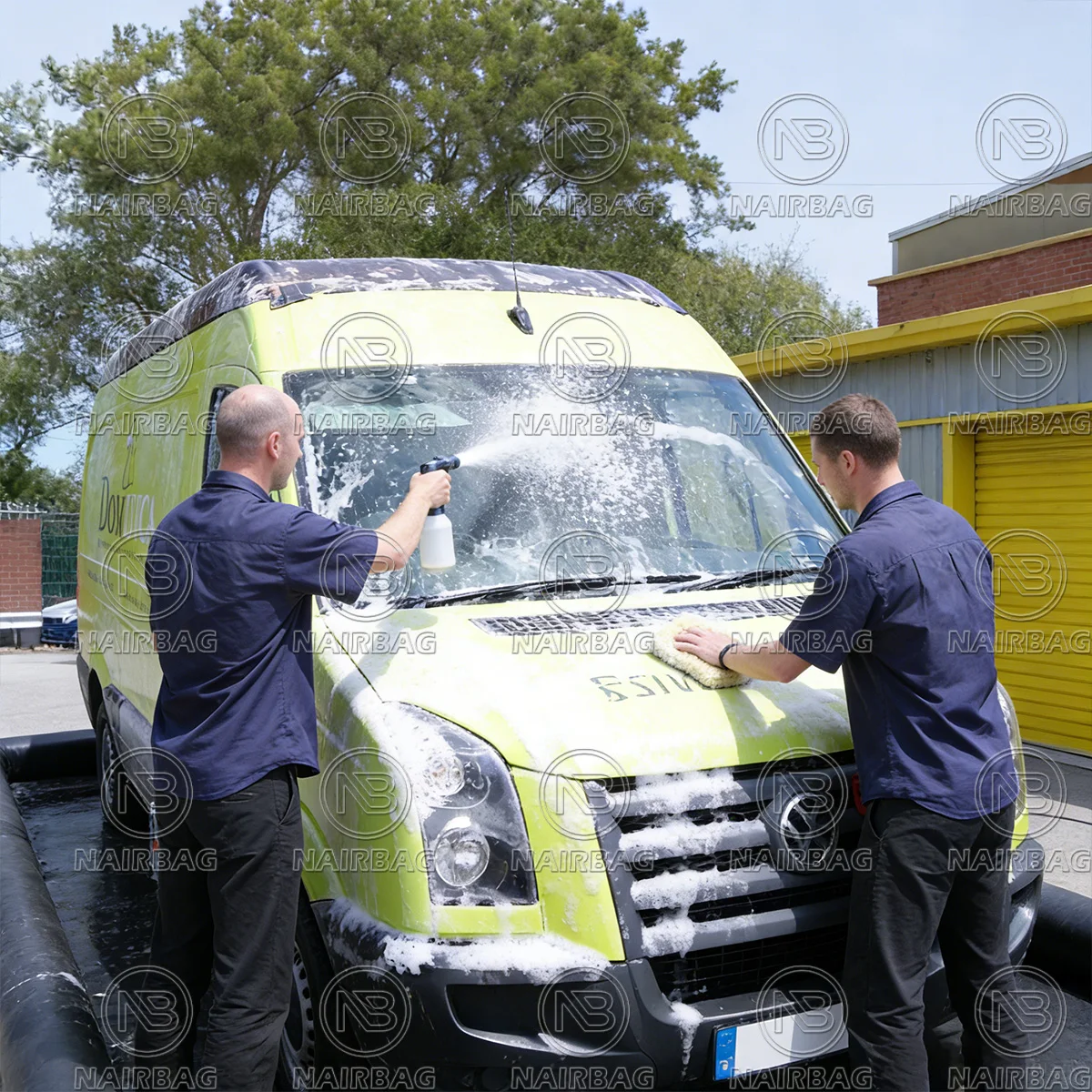 Aufblasbare Auto-Waschmatte für LKW, Tragbare Aufblasbare Reinigungsmatte für Fahrzeuge
