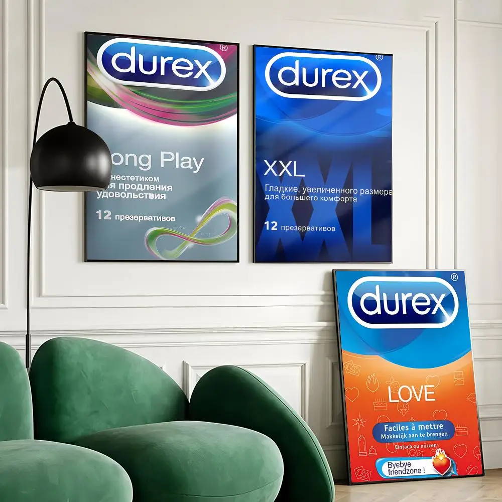 SSexy C-Condom brand Poster Stickers HD Painting Self-Adhesive Art for Bedroom Living Room Home Decor Modern Wall Decals Gift