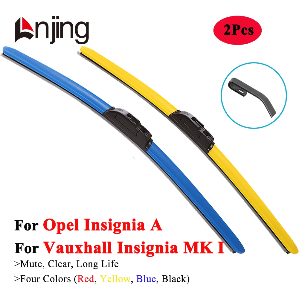 

LNJING Colorful Wiper Blades For Opel Vauxhall Insignia A 2008 2009 2010 2011 2012 2014 2015 2016 2017 Car Exterior Accessories