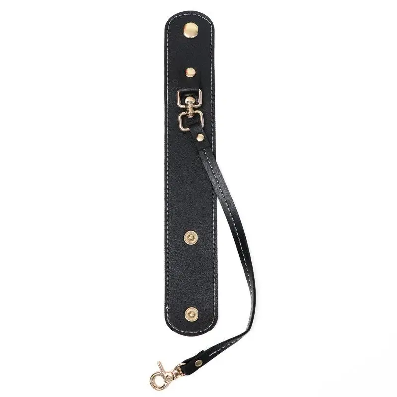 Vintage PU Leather Glove Holder Strap With Clasp Leather Towel Holder For Handbag Glove Strap For Hat Outdoor Camping Women