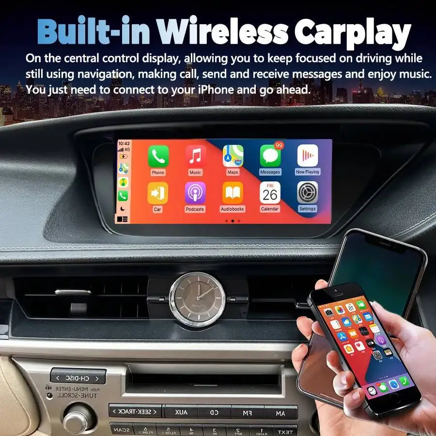Android 14 RHD Car Radio 10.25inch Stereo For LEXUS ES ES200 ES300H ES250 ES350 RHD 2013-2017 Navigation  Bluetooth DSP Screen