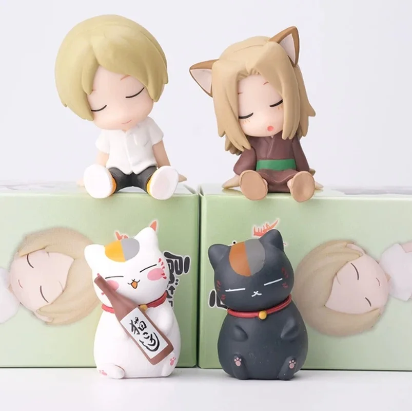

In Stock Anime Friends Account Cats Teachers Sleeping Shoulder To Shoulder Blind Box Kawaii Action Figure Toys Surprise Gifts