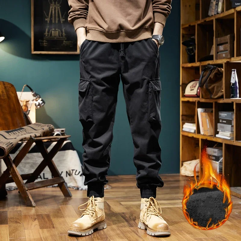 

BAPAI Men's Winter Thick Fleece Warm Stretch Cargo Pants Military SoftShell Outdoors Casual Pants Tactical Trousers