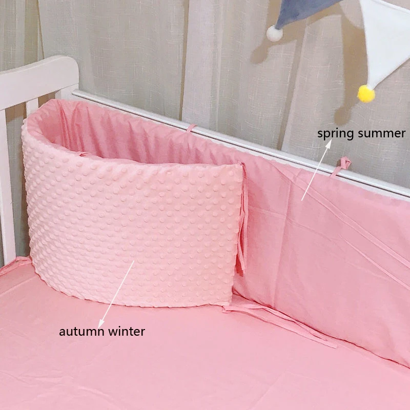 newborns-bed-decorative-bumpers-four-seasons-foldable-one-piece-crib-bumpers-anti-collision-head-protector-cotton-baby-bumper