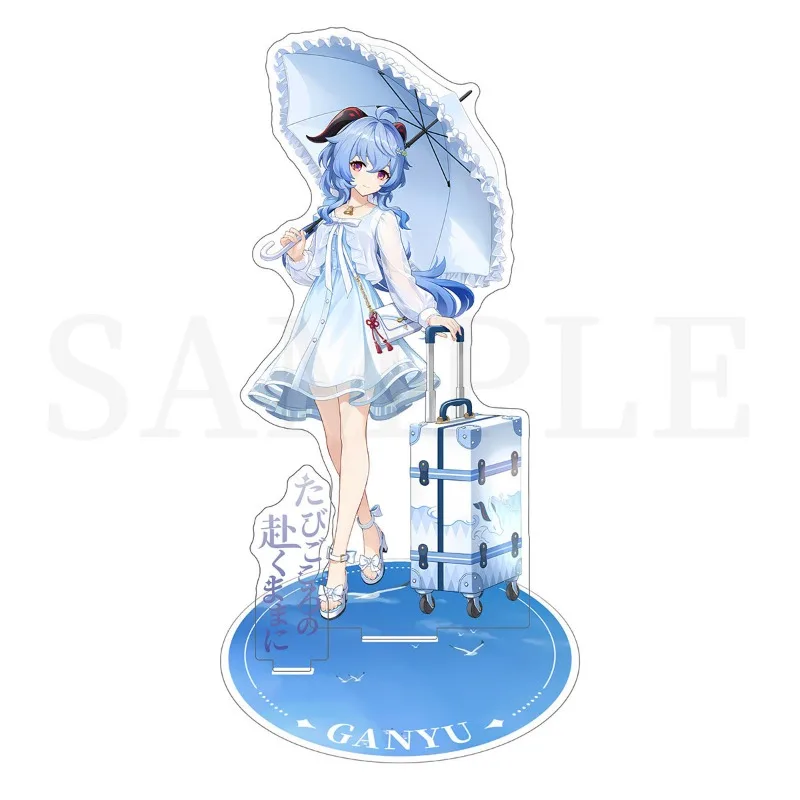 Ganyu Animate Anime Figure yuan shen Toy Figures Woman Fashion Print Action Stand Figurine Model Doll Toys Acrylic Gift