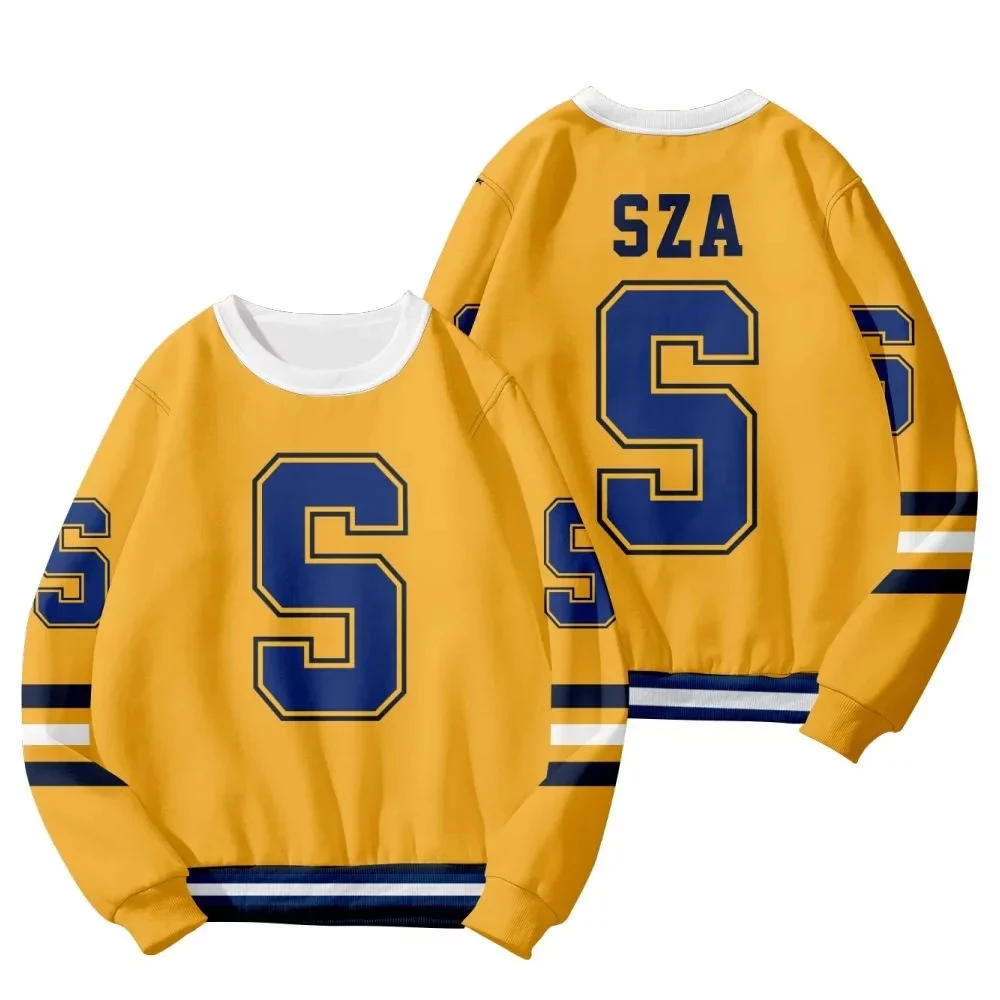 

SZA SOS Jersey Sweatshirt Crewneck Long Sleeve Streetwear 2023 North America Tour Men Women Fashion Clothes