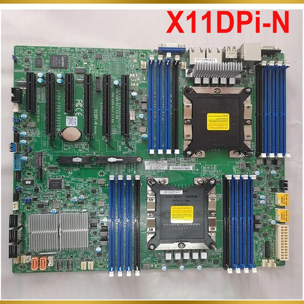 

For Supermicro Server Motherboard Dual-channel LGA-3647 DDR4 2 PCI-E 3.0 NVMe x4 Internal Ports X11DPi-N