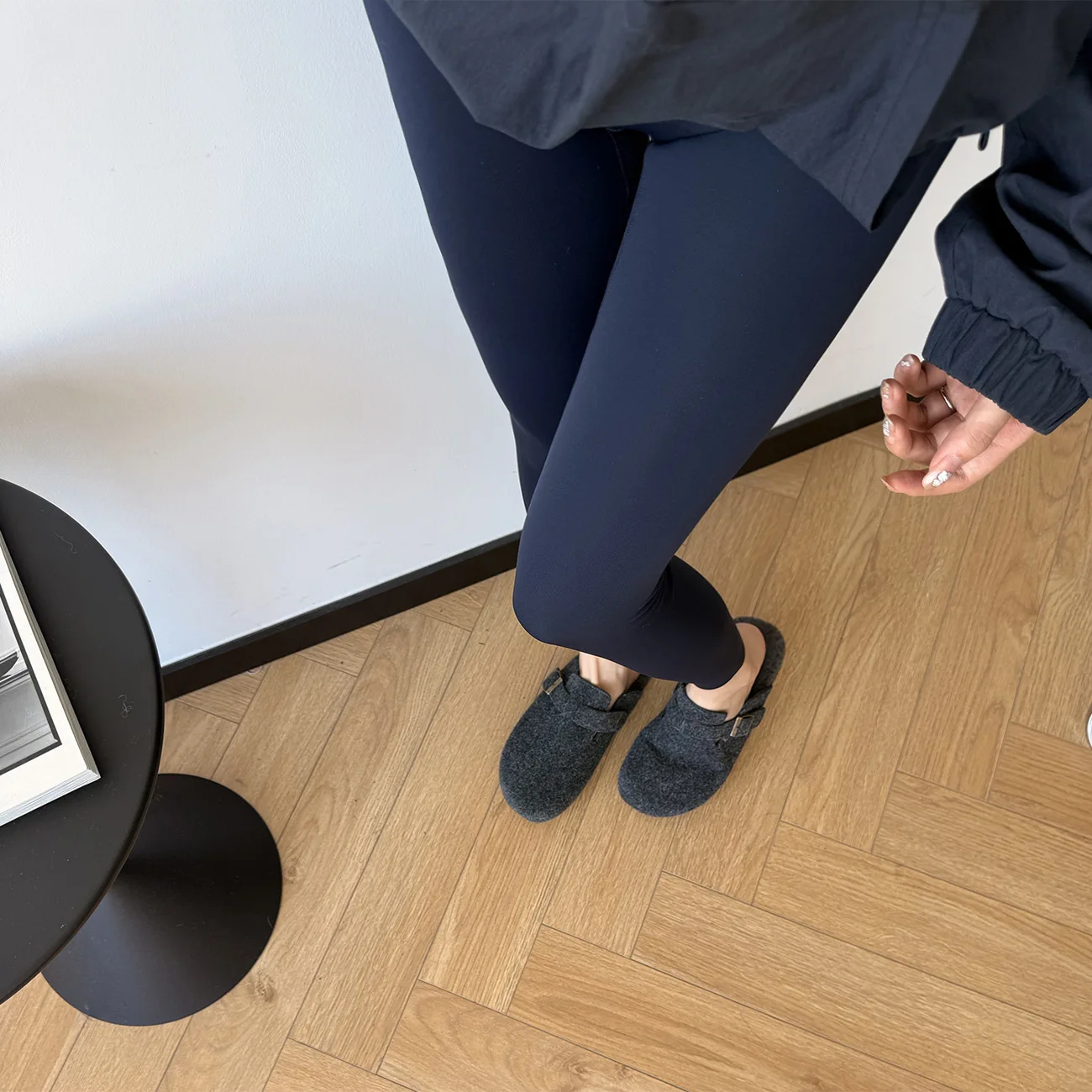 Pantaloni da yoga bruciati a vita alta foderati in Fce da donna Autunno Inverno Slim Fit 3D Sartoria Arca Pelle Pantaloni Gonna Pantaloni