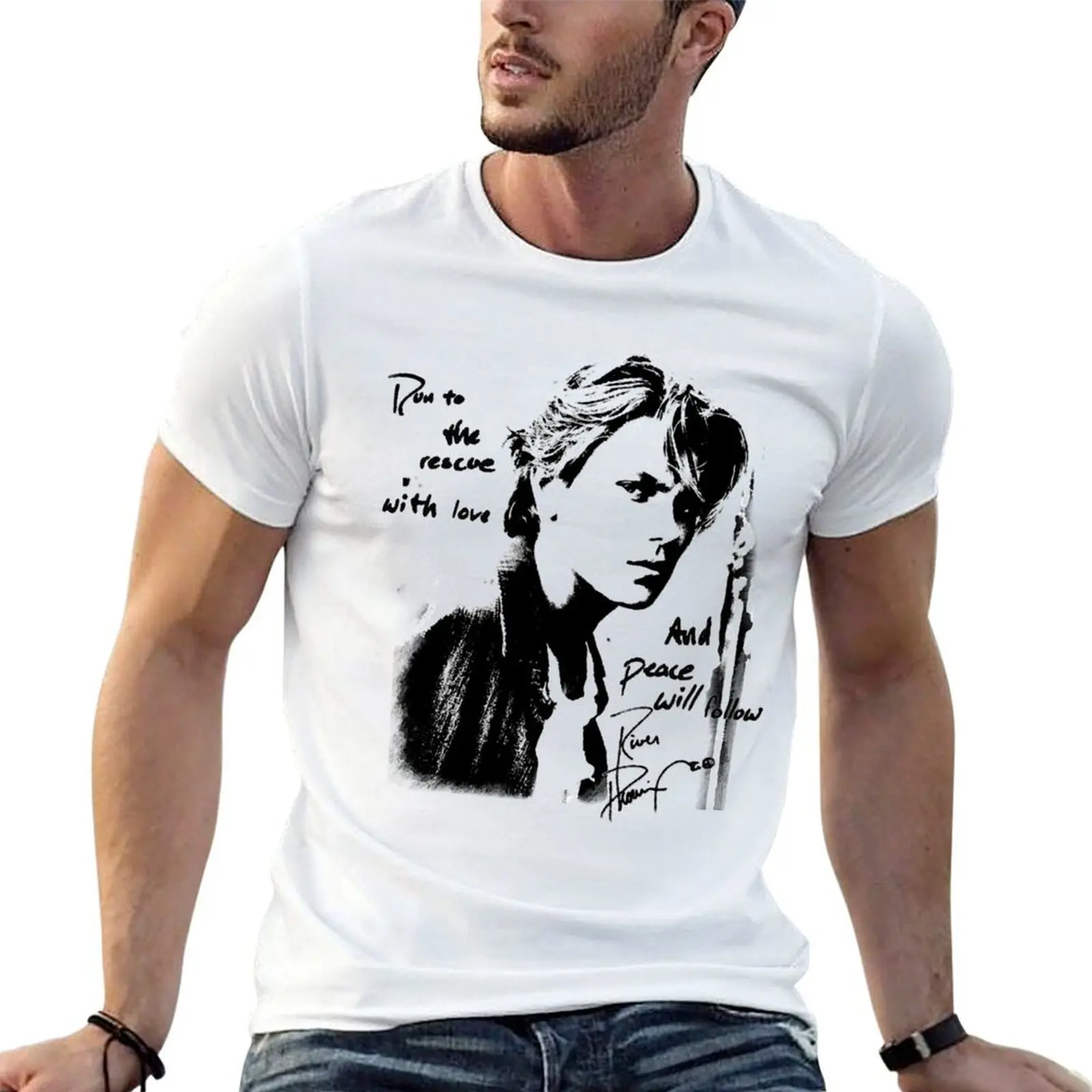 

Women Men River Phoenix Quote B87 Comedy Movie Poster T-Shirt man t shirt luxury t shirt man luxury man t shirts graphic T-Shirt
