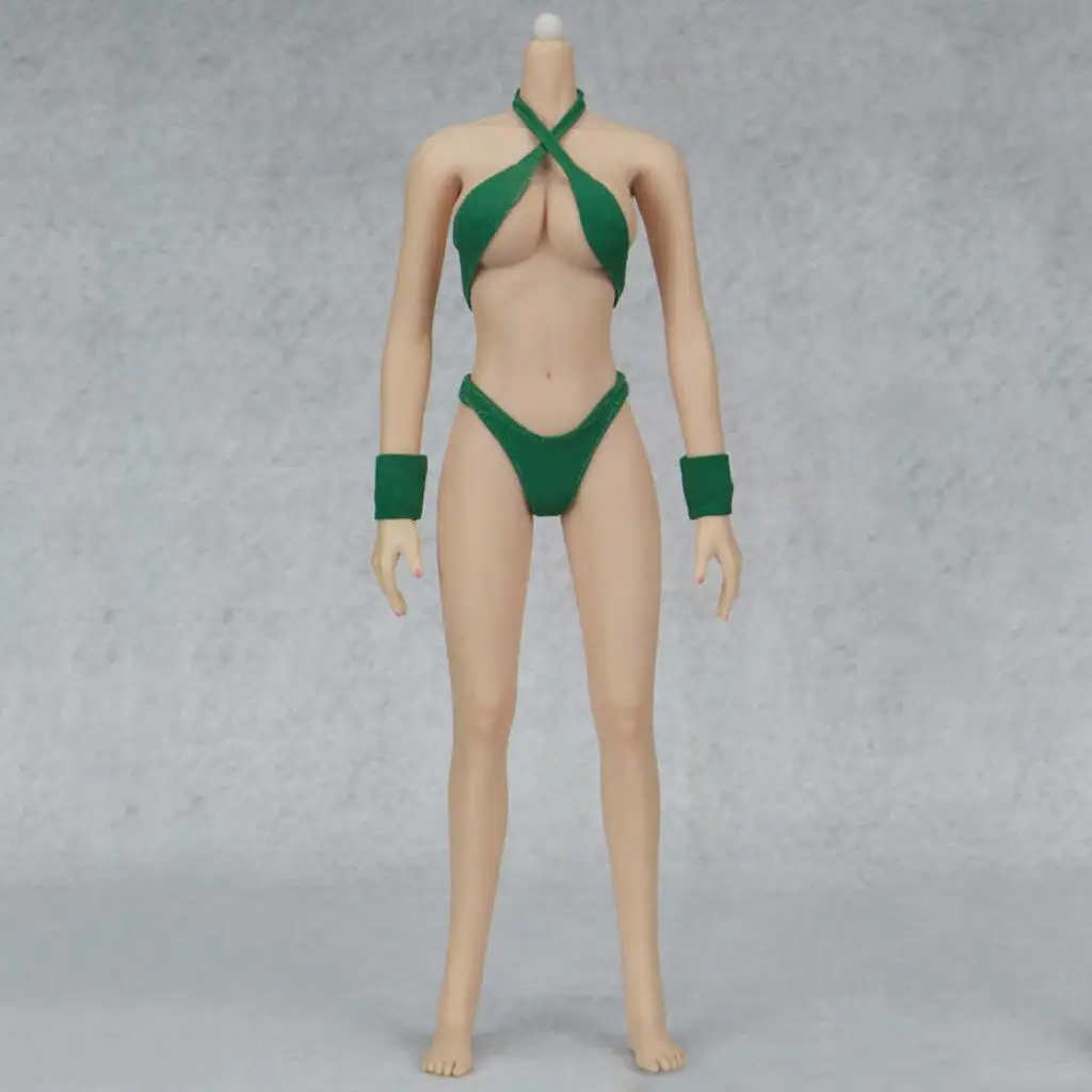 Bikini verde in scala 1/6 per corpo con busto grande Phicen Kumik da 12 pollici