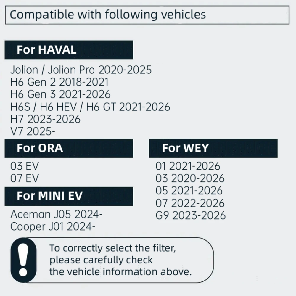 For HAVAL Jolion Jolion Pro, H6, H6S, H7, V7 ORA 03, 07 For MINI EV Aceman Cooper For WEY 01, 03, 05, 07, G9 TOC5506P