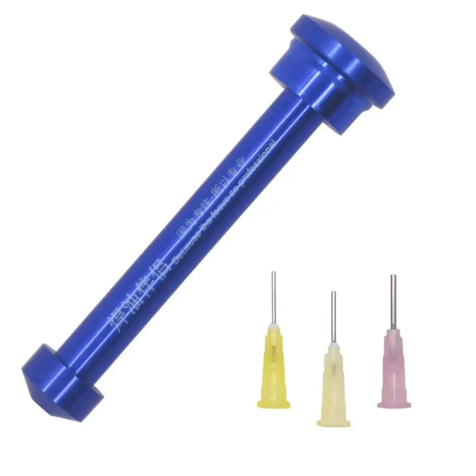 Aluminum Alloy Solder Paste Flux Booster with 3pcs Needle UV Solder Mask Green Oil Booster  Propulsion Tools 100set