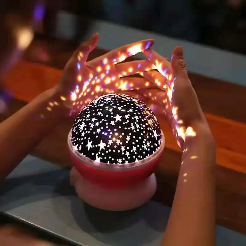 Fantasy Rotating Starry Sky Projection, Christmas Gift, Night Light, Festive Atmosphere Light, Star LED Light, Moon, Creativity