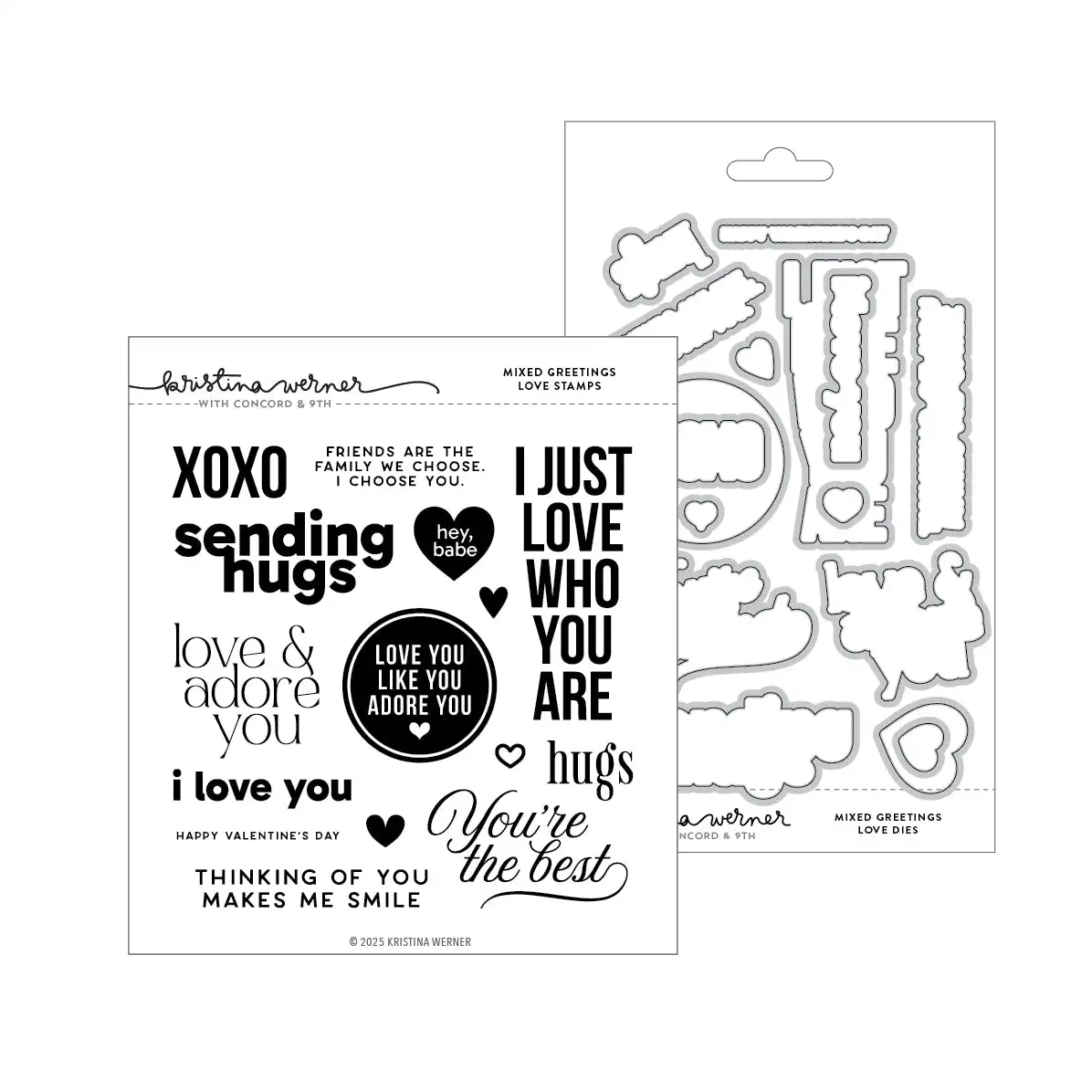 

Mixed Greetings Love Metal Cutting Dies Clear Stamps DIY Scrapbook Gift Card Craft Template Decoration 2025 Valentine's Day