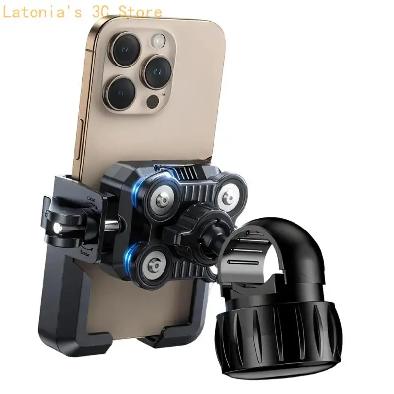 Stoßfeste Motorrad-Telefonhalterungen, starker Motorrad-Telefonständer für den Reiseeinsatz – Detail 4