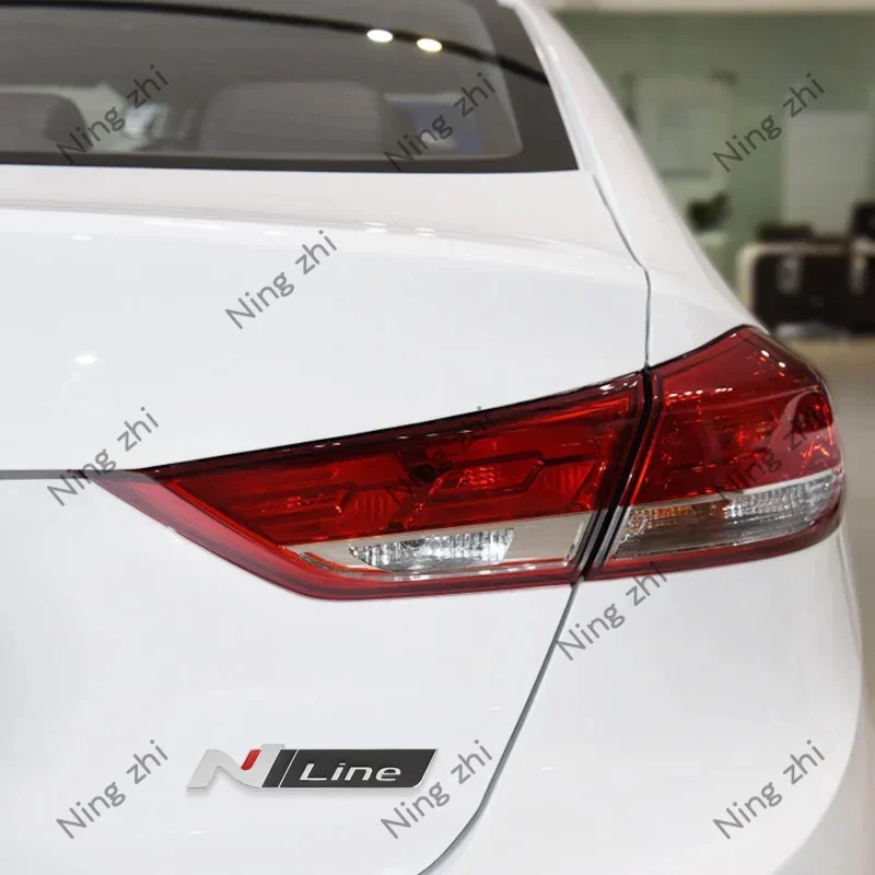 Car Sticker N Line Nline Badge Emblem Decal Front Grille for Hyundai I30 2021 Sonata Elantra Veloster Kona Tucson N Line Styling