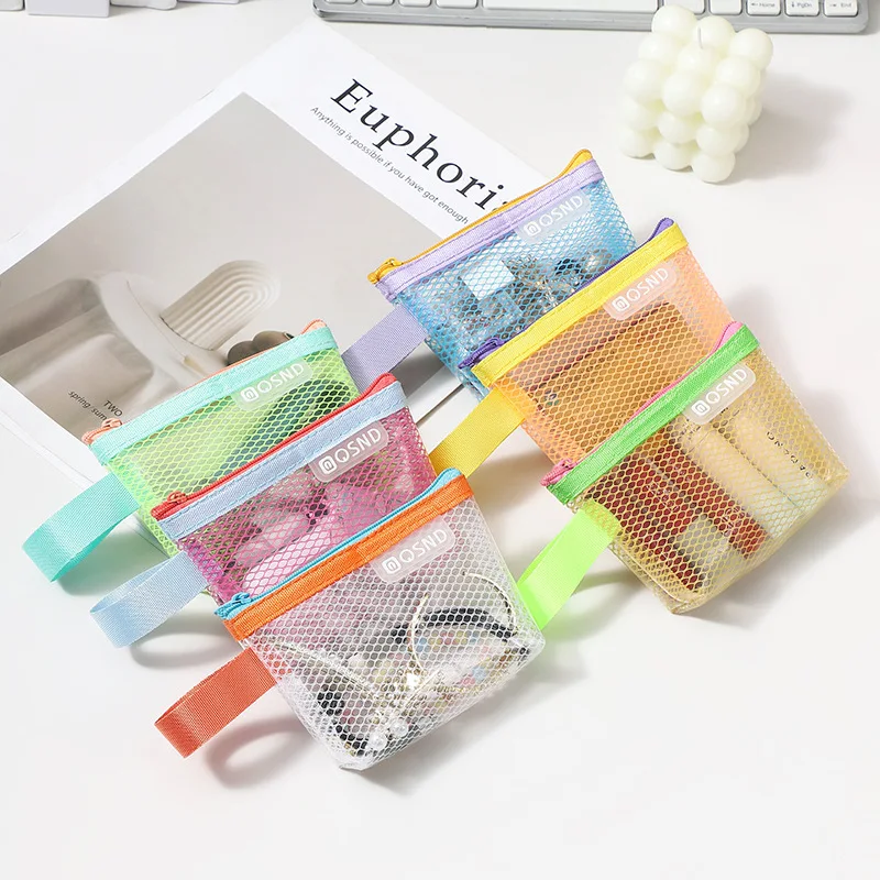 Transparent Waterproof Contrast Color Card Case, Portable Clear ID & Key Storage Pouch for Women, Small Travel Wallet